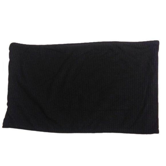 TOPSHOPTube Top Cropped Ribbed Knit Bandeau Size 6 Black - Picture 4 of 5